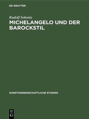 cover image of Michelangelo und der Barockstil